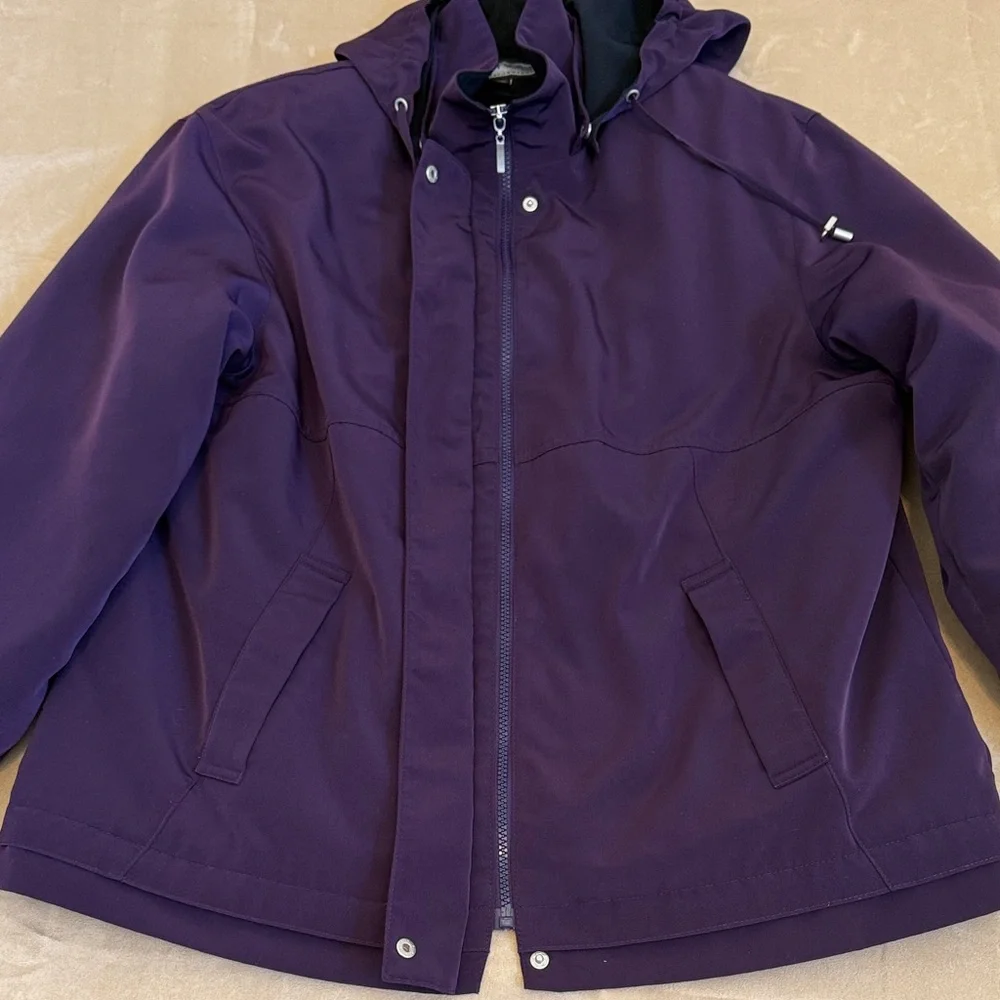 Canvas A Gallery Co.Purple Utility Jacket With Detachable Hood and Lining Size L